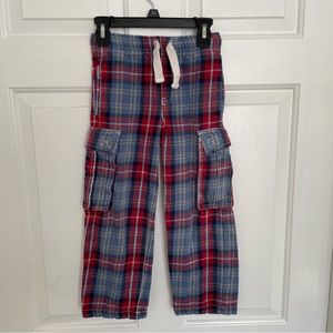 Mini Boden Plaid Multicolor Cargo Pants Size 6T